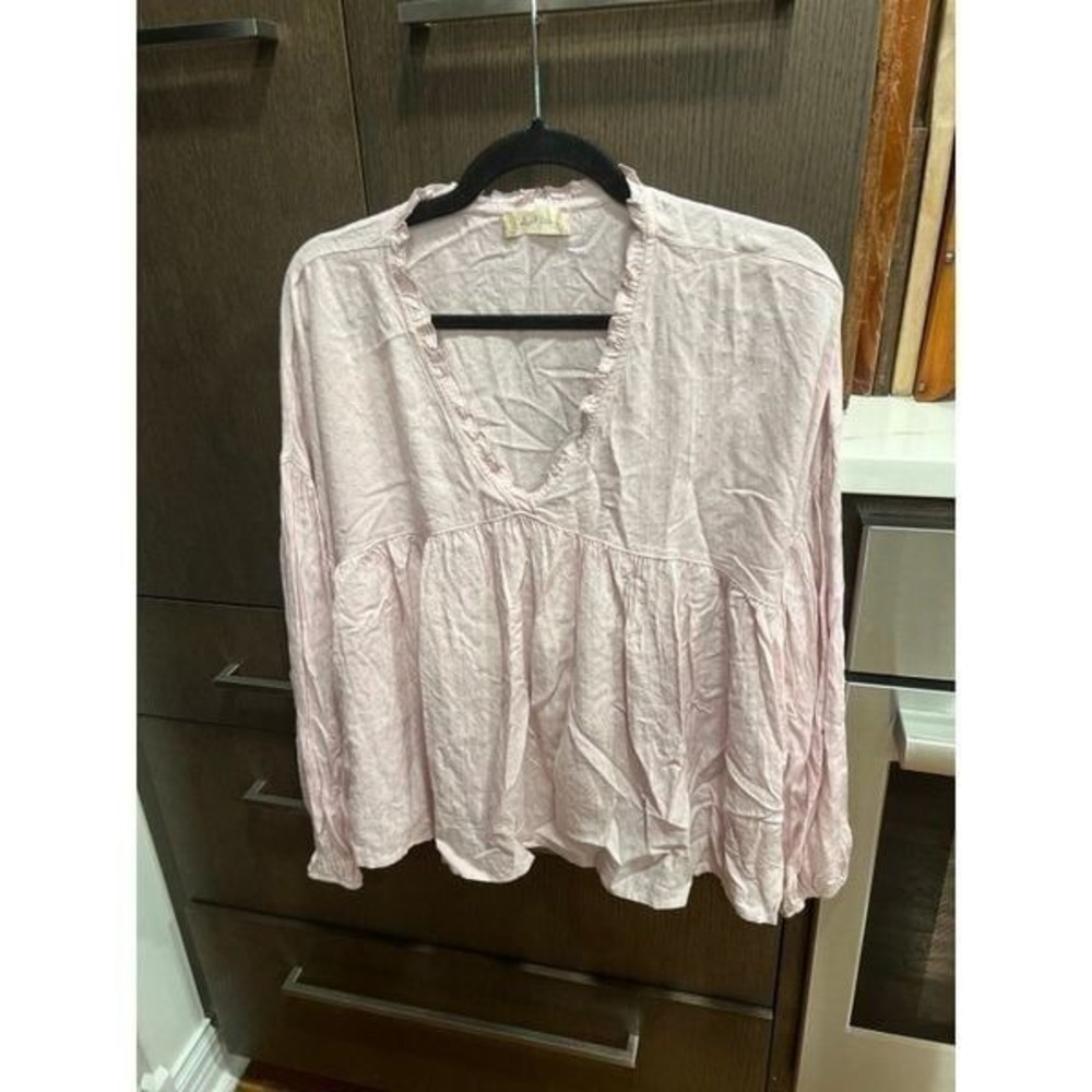 altard state Elsie Floral Embroidered Top pink‎ large